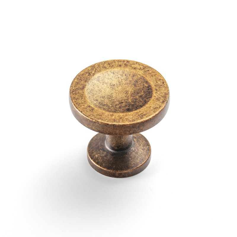 Poignée ronde de 1,2 po de diamètre, Laiton antique
