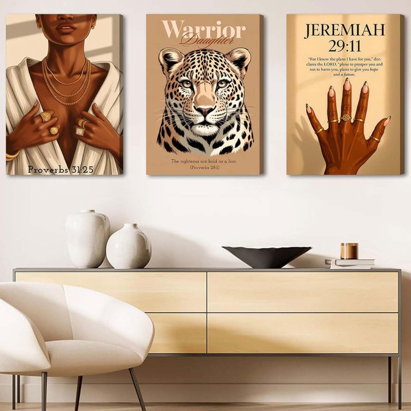 3 Piece Wrapped Canvas Print, 60cm H x 40cm W