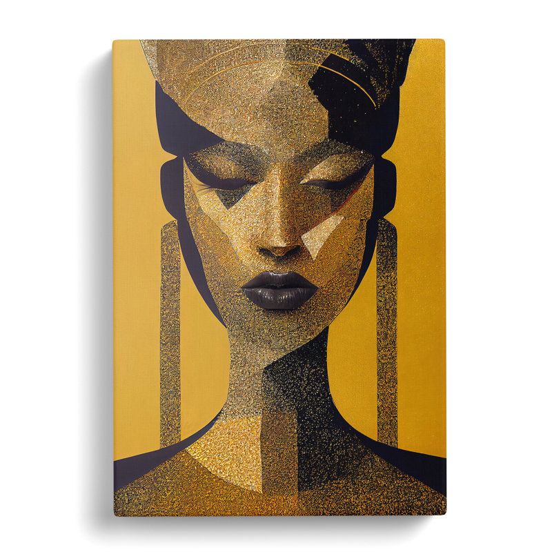 Golden Woman - Wrapped Canvas, 50cm H x 35cm W