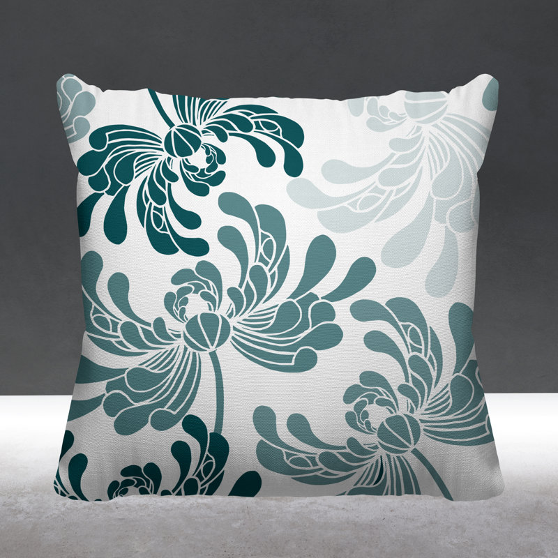 Coussin décoratif intérieur / extérieur Maina, L 19 po x H 19 po, Vert