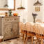 Buffet à porte de grange avec tiroir - Bois gris délavé, convenant à la cuisine, à la salle de bain, au balcon, à la salle à manger et au vestibule, armoire de rangement en argent avec porte en bois de grange classique, un tiroir, deux portes,