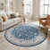 Anmie Oriental Dark Blue/Cream Area Rug