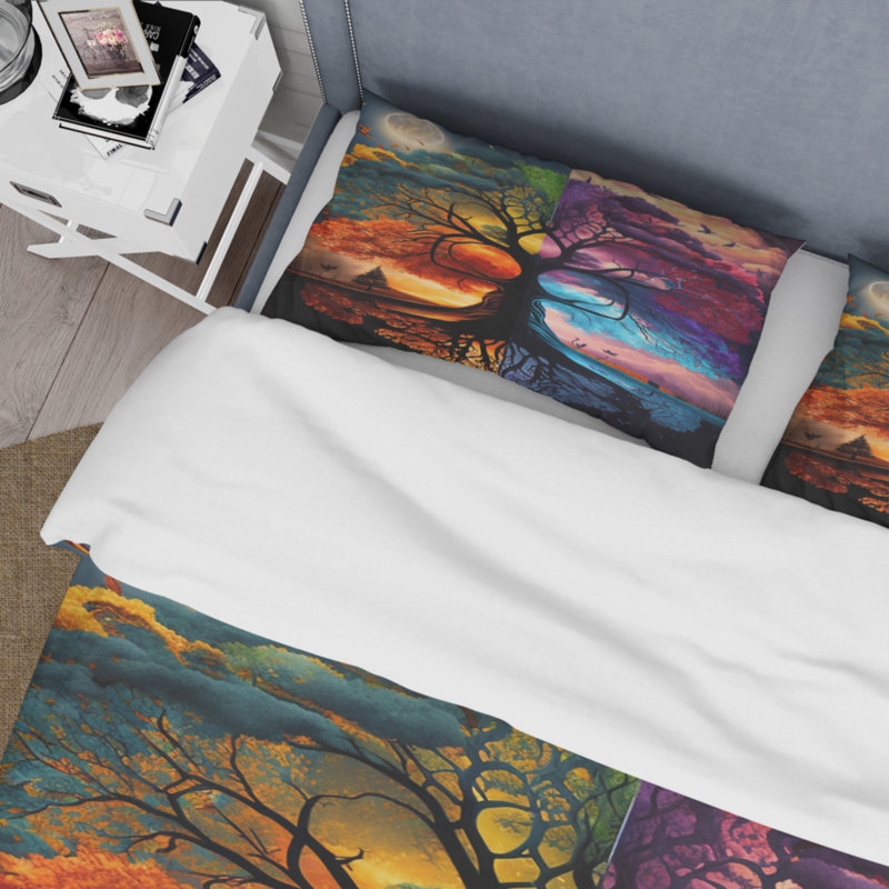 Ensemble de housse de couette en microfibre / polyester Tree Of Life Day and Night II