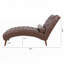 Chaise longue rembourrée avec rembourrage en coton haute densité, structure en bois massif