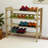Ibbine Natural 4-Tier Stackable Shoe Rack