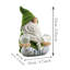 9 Inch Resin Flocked Zen Yoga Garden Garden Gnomes Statue With Solar Lights