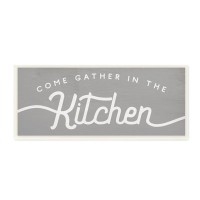 «Gather In The Kitchen», signe de famille rustique surdimensionné, estampe numérique encadrée par Daphne Polselli