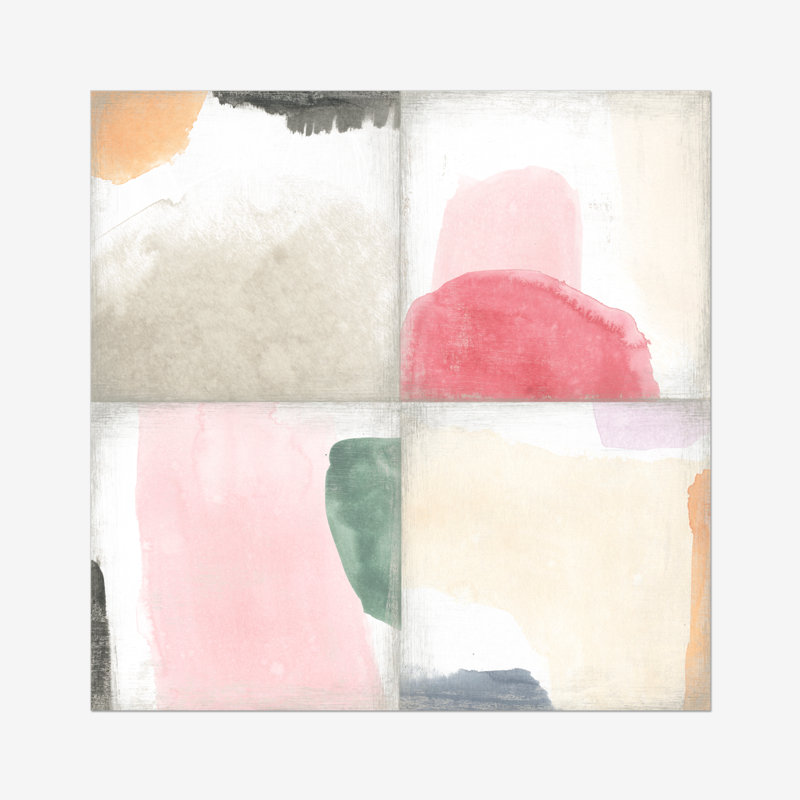 Pastel Tile III by June Erica Vess - Painting, 30cm H x 30cm W, Wrapped Canvas