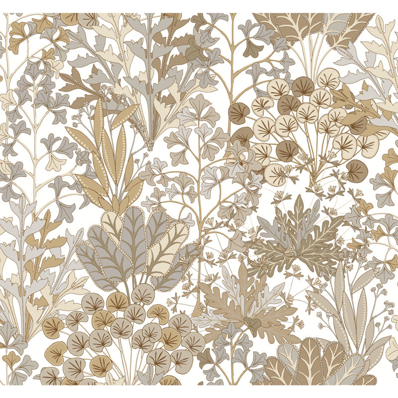 Floral Wallpaper Roll, Neutral