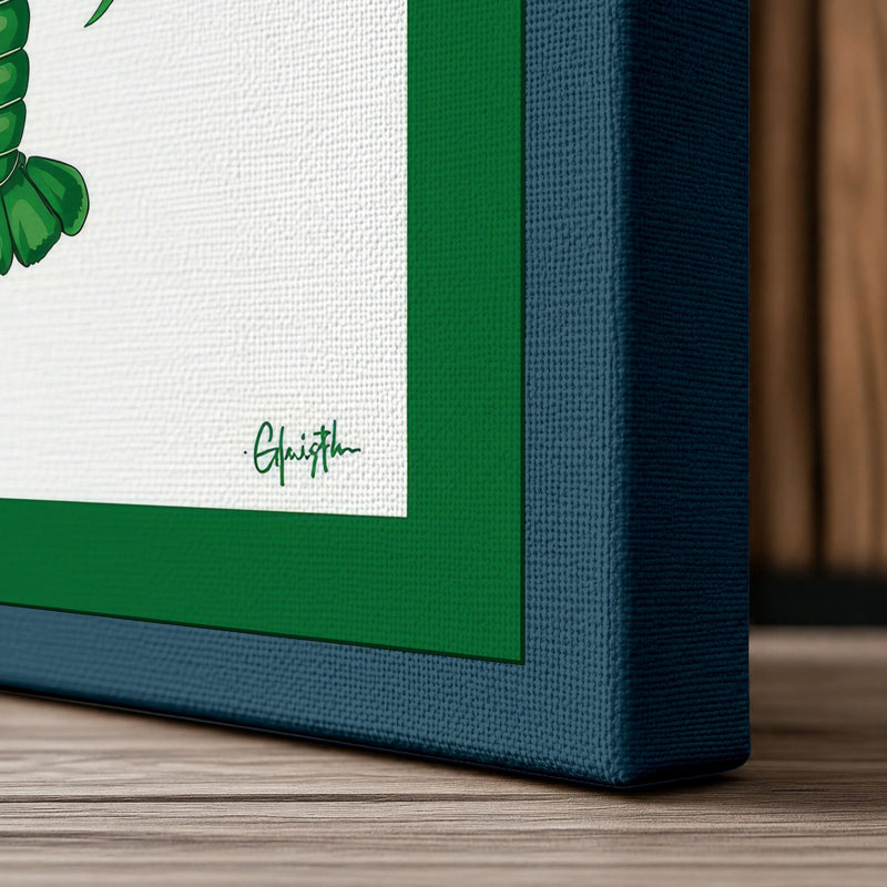 Print, 24x16 - 61.0 x 40.6 cm, Teal Border