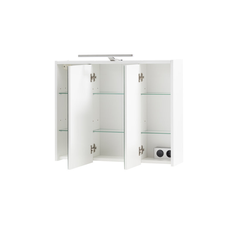 Mirror Cabinet with Lighting, 60" H x 74.5" W x 16"D