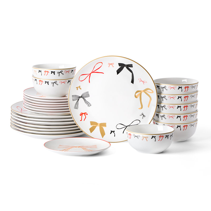 Stone Lain Rosie 24-Piece Dinnerware Set Porcelain
