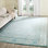 Tapis oriental ivoire et bleu clair Auriyah