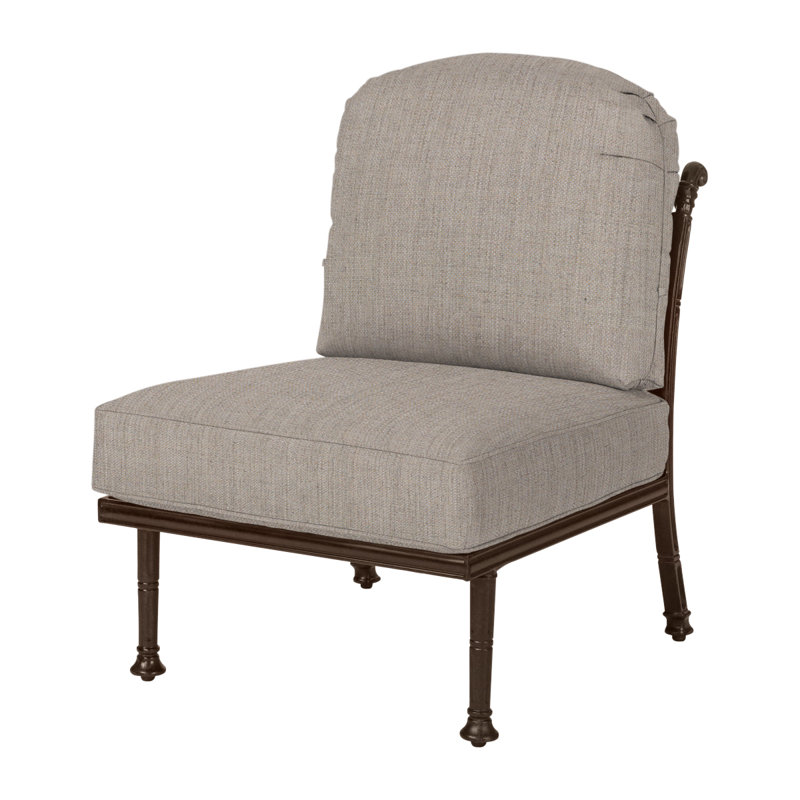 Florence Cast Outdoor Lounge Chair, Cast Ash Sunbrella® Plainweave, Desert Bronze