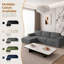 3 Seater Corduroy Sectional-685999585