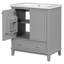 Meuble-lavabo simple 30 po avec plateau en céramique Tayma-1962237926