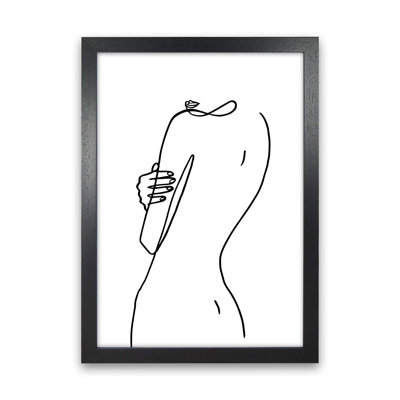 Female Hiding Back Pose - Print