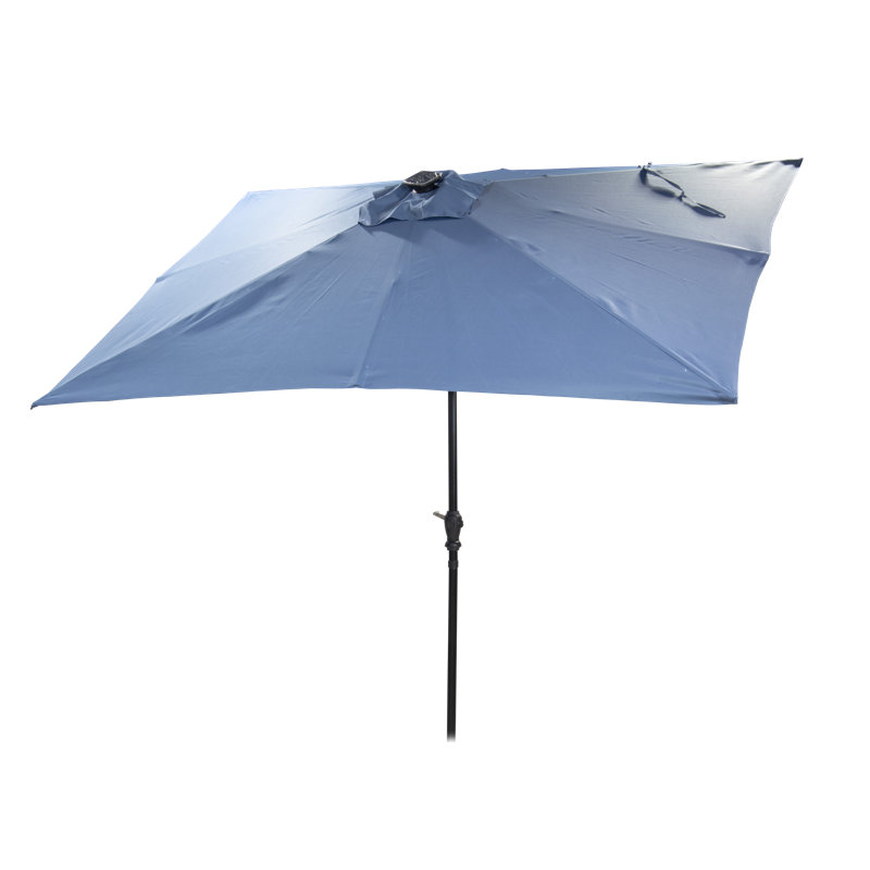 Parasol de marché rectangulaire à DEL 8,75 pi x 6,8 po Devault, Bleu