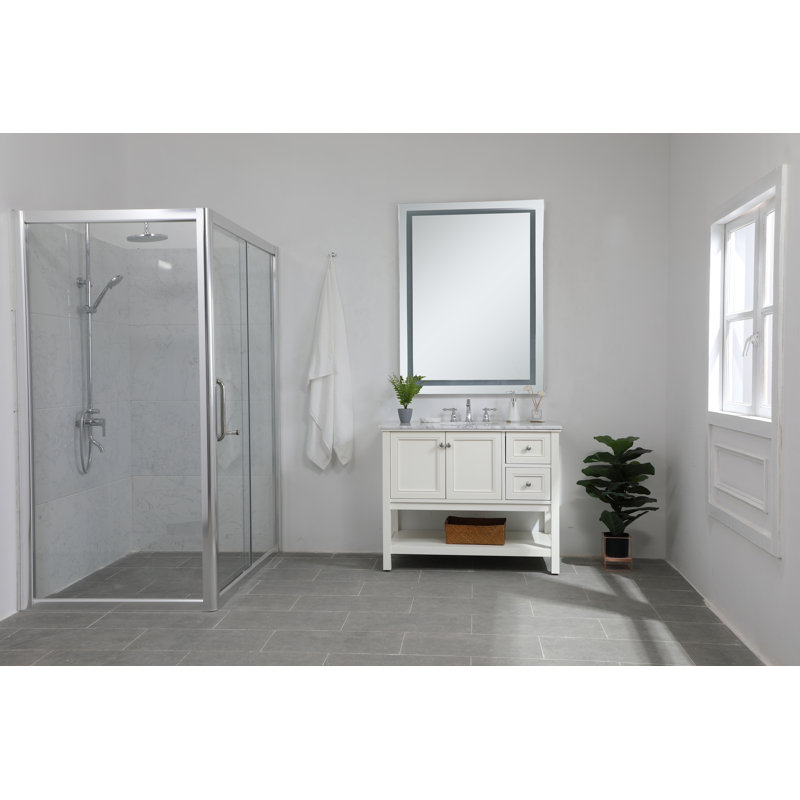 Kenno Flat LED Wall Mirror, 48" x 36"
