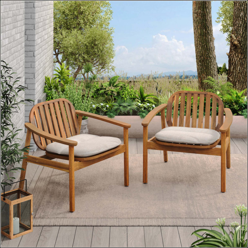 Fauteuil club avec coussin, ensemble de 2