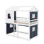 Lit double superposé en bois avec tente-776809681-776809680