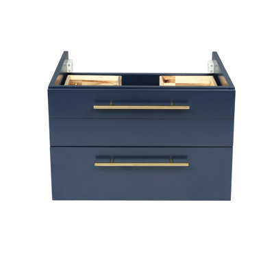 Lucera 24" Wall Mount Single Vessel Sink Bathroom Vanity Base Only (Top and Sink Not Included)
