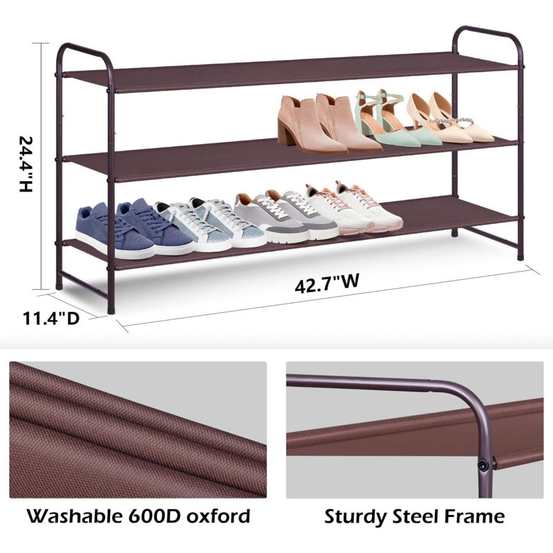 24 Pair Shoe Rack, Bronze