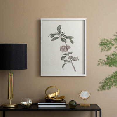 Impression florale vintage encadrée CLXIV - bois massif