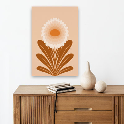 Boho marguerite abstraite minimaliste moderne marguerite moderne fleur art mural