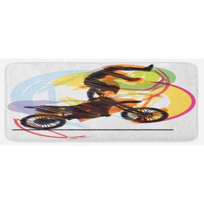 Tapis de cuisine motocyclette