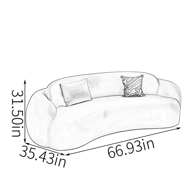 Anousone, 31.5" H x 66.93" W x 35.43" D