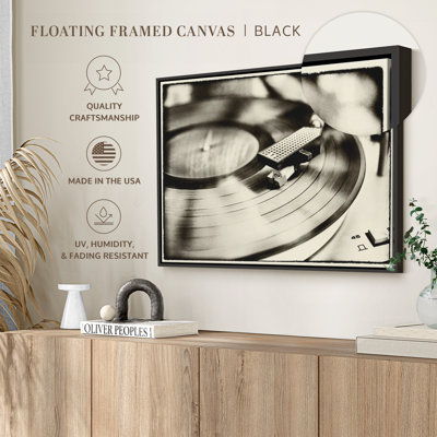 Record Player Border Canvas Print
