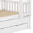 Wooden House Bunk Bed, Built-in Fence, Trundle & Three Drawers
