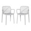 Chaise de salle à manger d'extérieur empilable (ensemble de 2)-1363725508