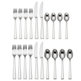 Continental Dining 20 Piece 18/10 Stainless Steel Flatware Set, Service for 4