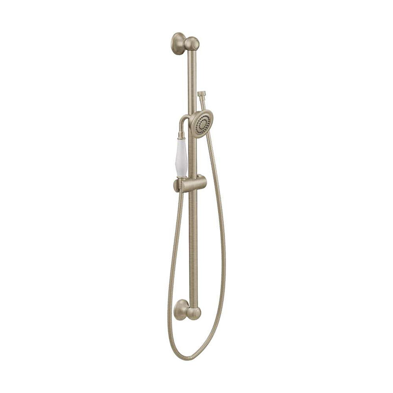 Douche ronde Vienna au design élégant et à la fonctionnalité polyvalente, Nickel brossé