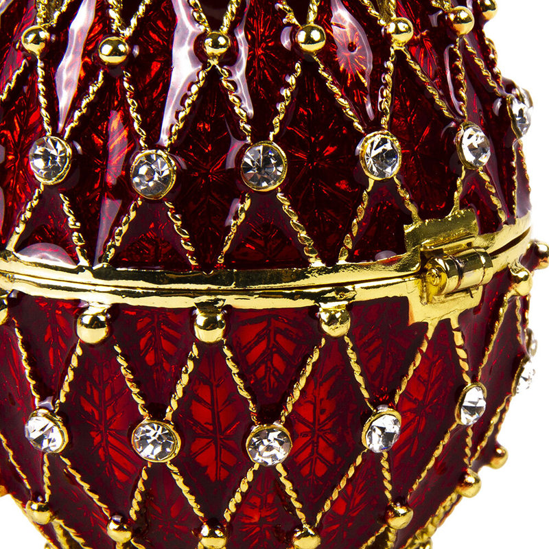 Boîte à bijoux ajourée en maille Imperial, Rouge