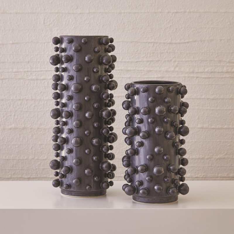 Molecule Vase-Graphite-Lg, Graphite