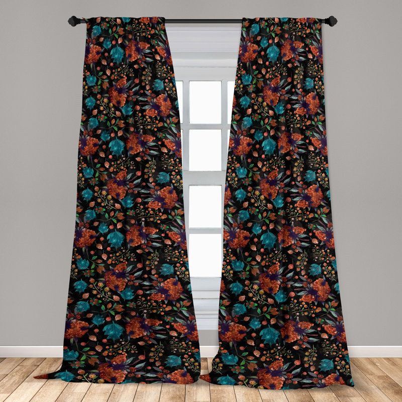 Cathalene Semi Sheer Curtain Pair, 28" W x 95" L