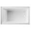 Baignoire alcôve moderne de 60 po x 36 po avec dossier ergonomique et base antidérapante, drain à droite, blanc brillant - LUXE-119140530
