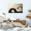 Arches rocheuses sombres surplombant des bassins d'eau en terrasses - Tableau sur toile-252545454