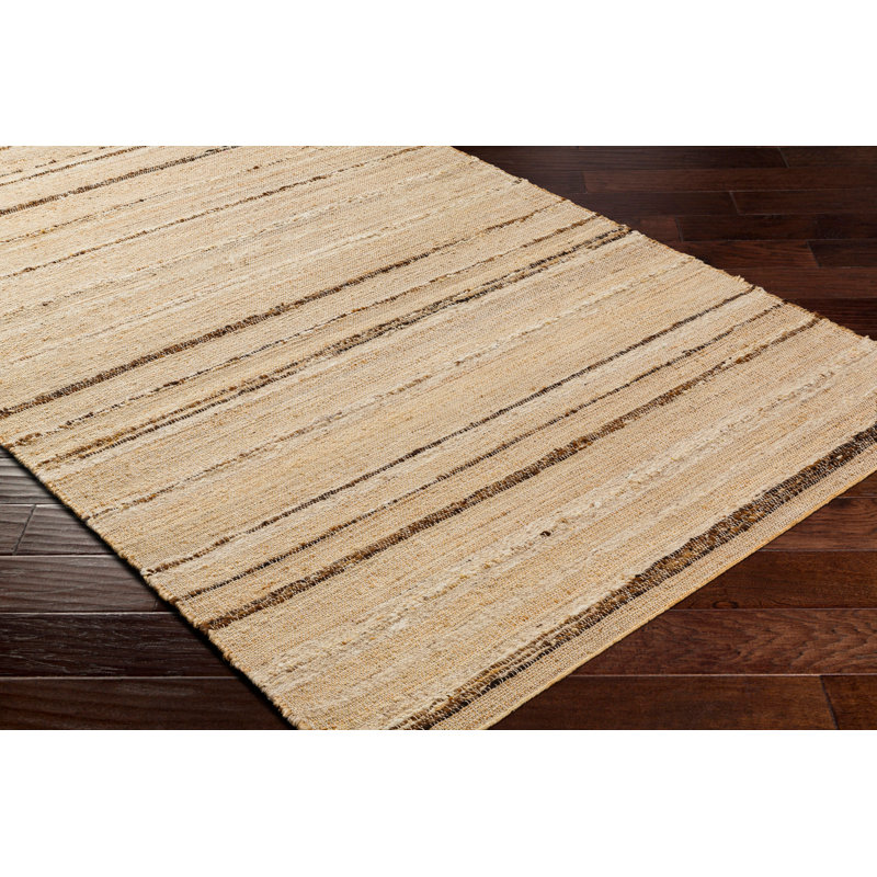 Striped Indoor Rug, Rectangle 2' x 3', Beige