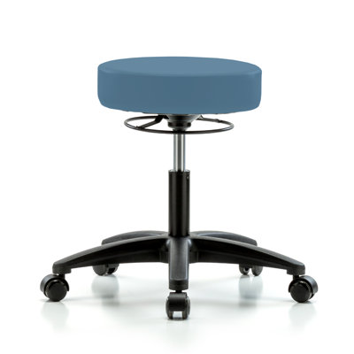 Exaucet Adjustable Height Lab Stool with Removable Casters/Wheels