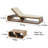 Outdoor Wicker Chaise Lounge Set with Table , Cushion Included