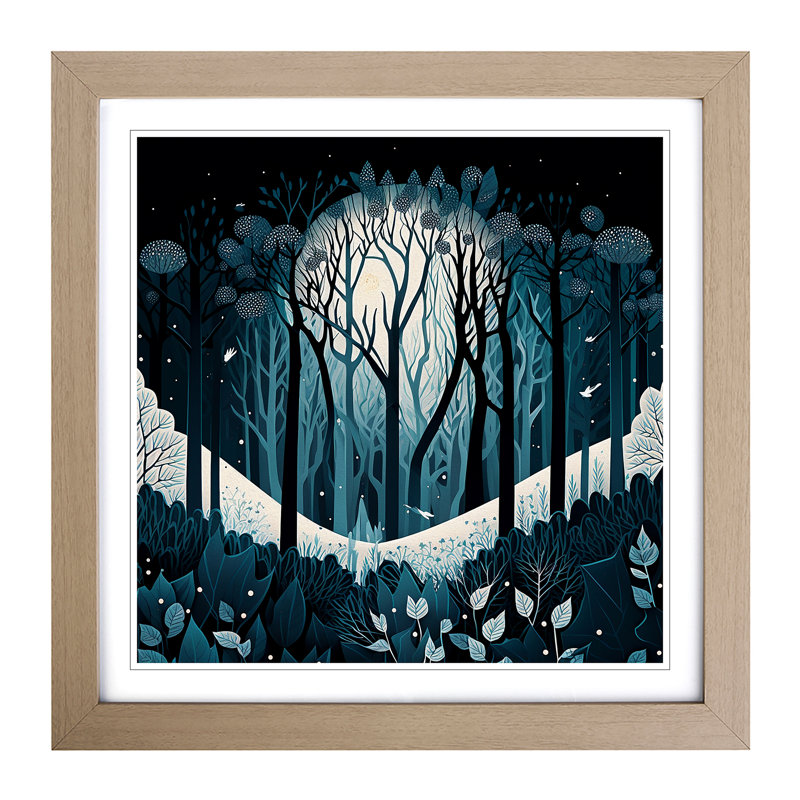 Winter Forest Ornamental - Framed Print