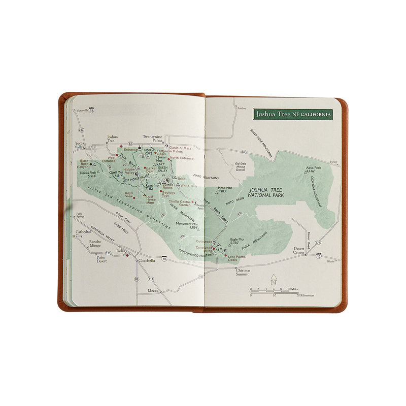 National Parks Leather Pocket Atlas, Green