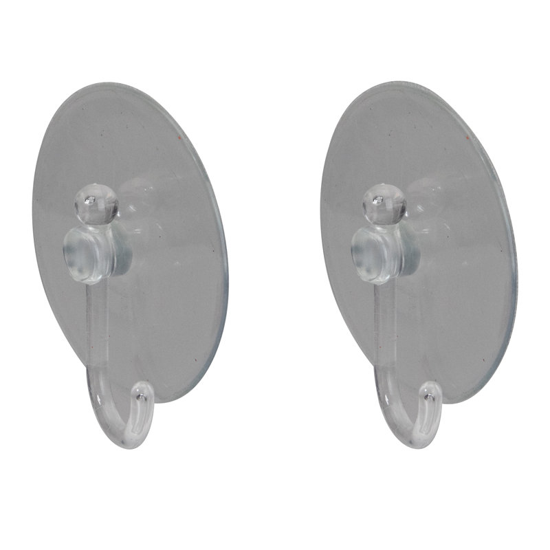 Clear Suction Cups with Hooks 3"