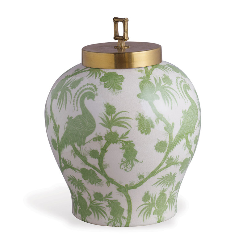 Pot en porcelaine vert / blanc 15 po Dimensionamandre Maison