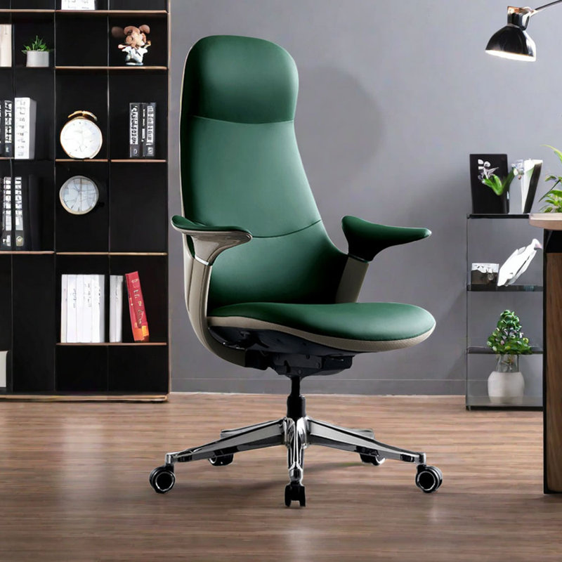 Task Chair with Headrest, Dark Green