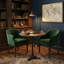 Table de bistro moderne et compacte ronde brune moderne 30 pouces